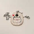 sleepy cat necklace